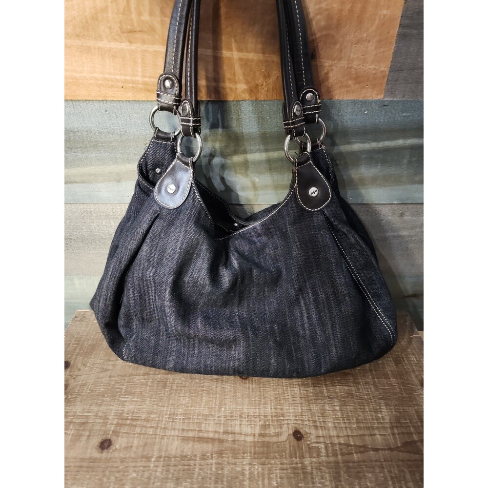 Thirty-One Charcoal Crosshatch Hobo Shoulder Bag - Grey Geometric